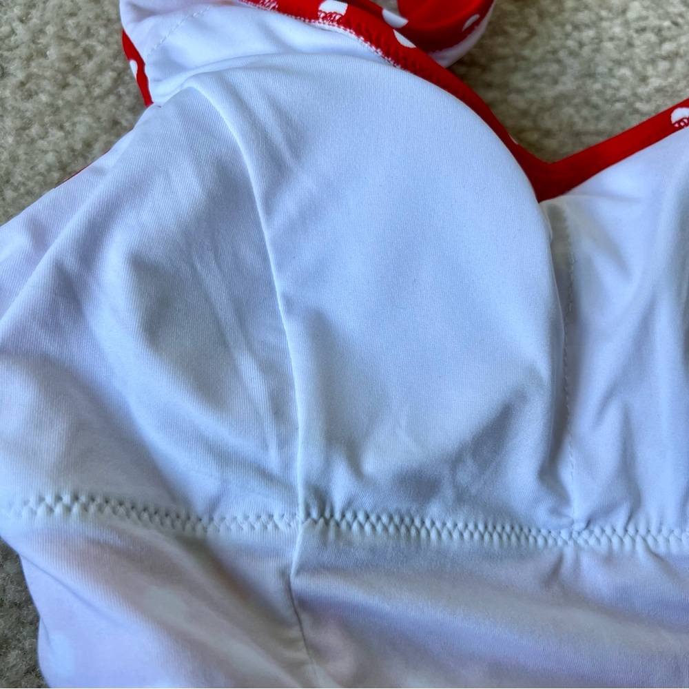 NWT CUPSHE Red Belted Polka Dot One Piece Bathing Suit—SZ. Small - Picture 11 of 11